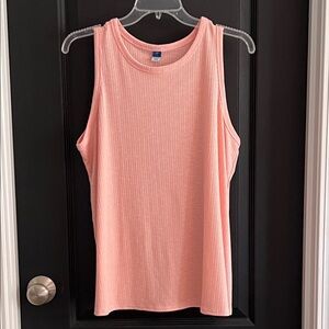 Old Navy Luxe Peach Ribbed Tank Top Women’s Large